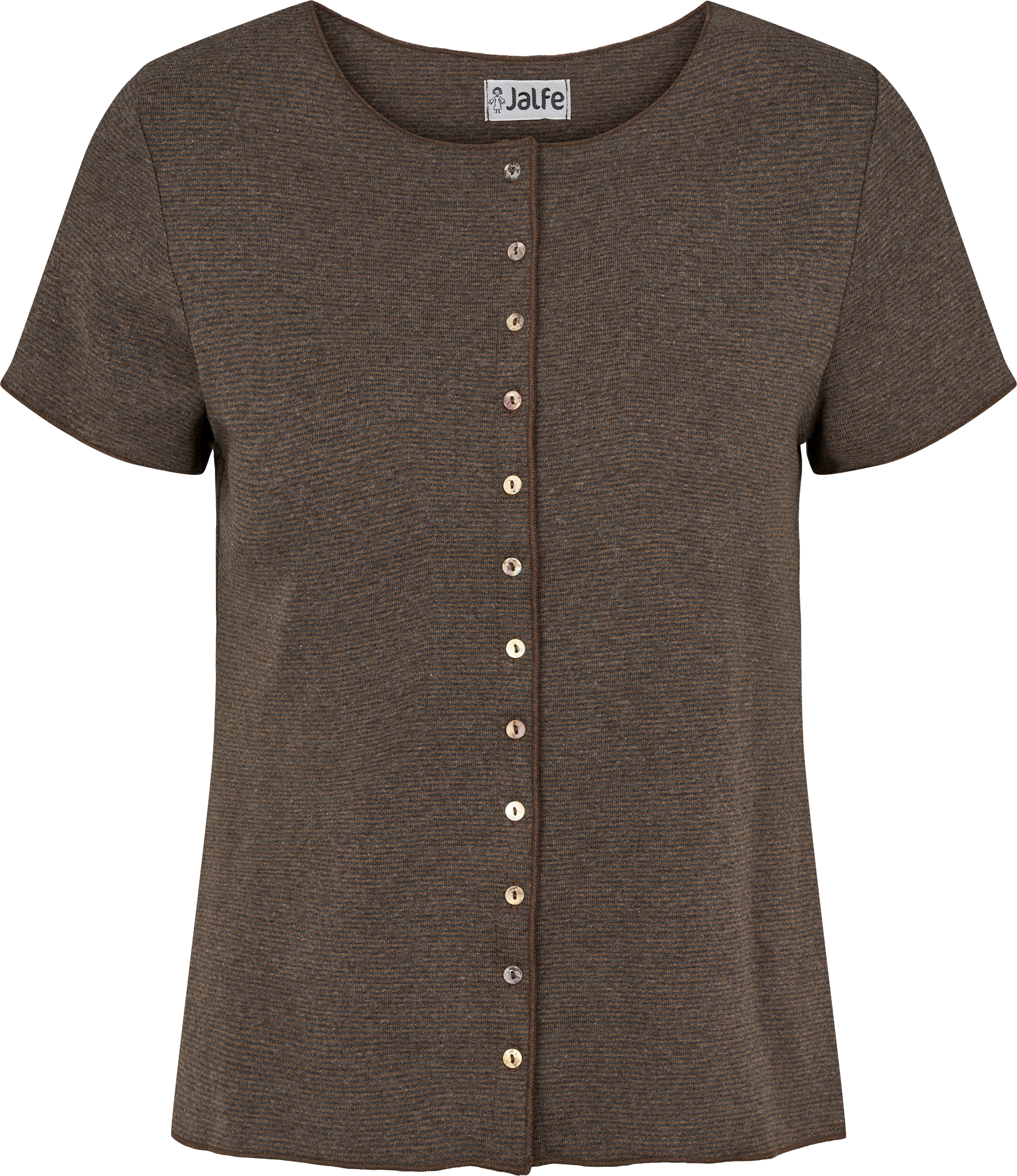 Button shirt s/s stripes organic cotton