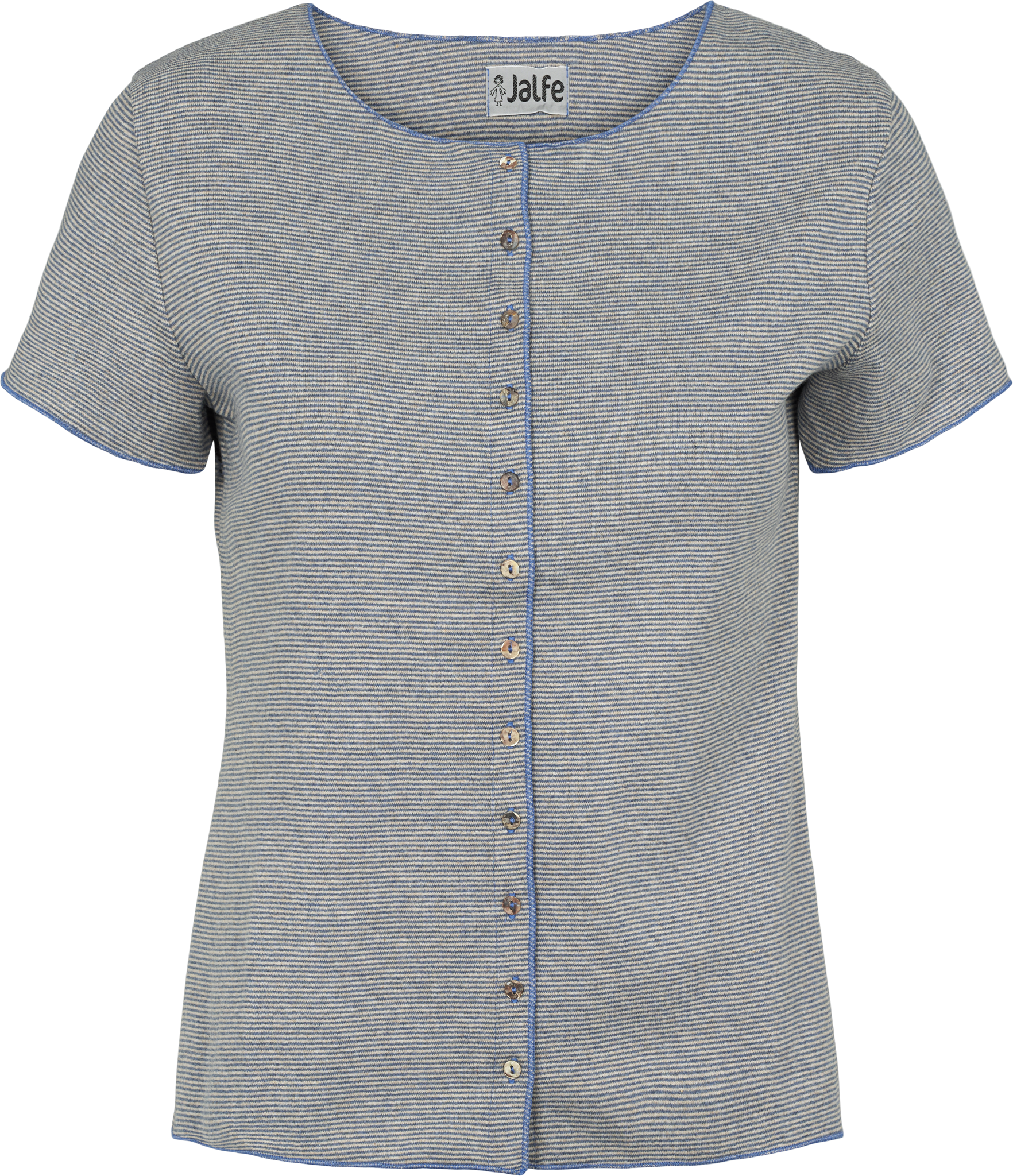 Button shirt s/s stripes organic cotton