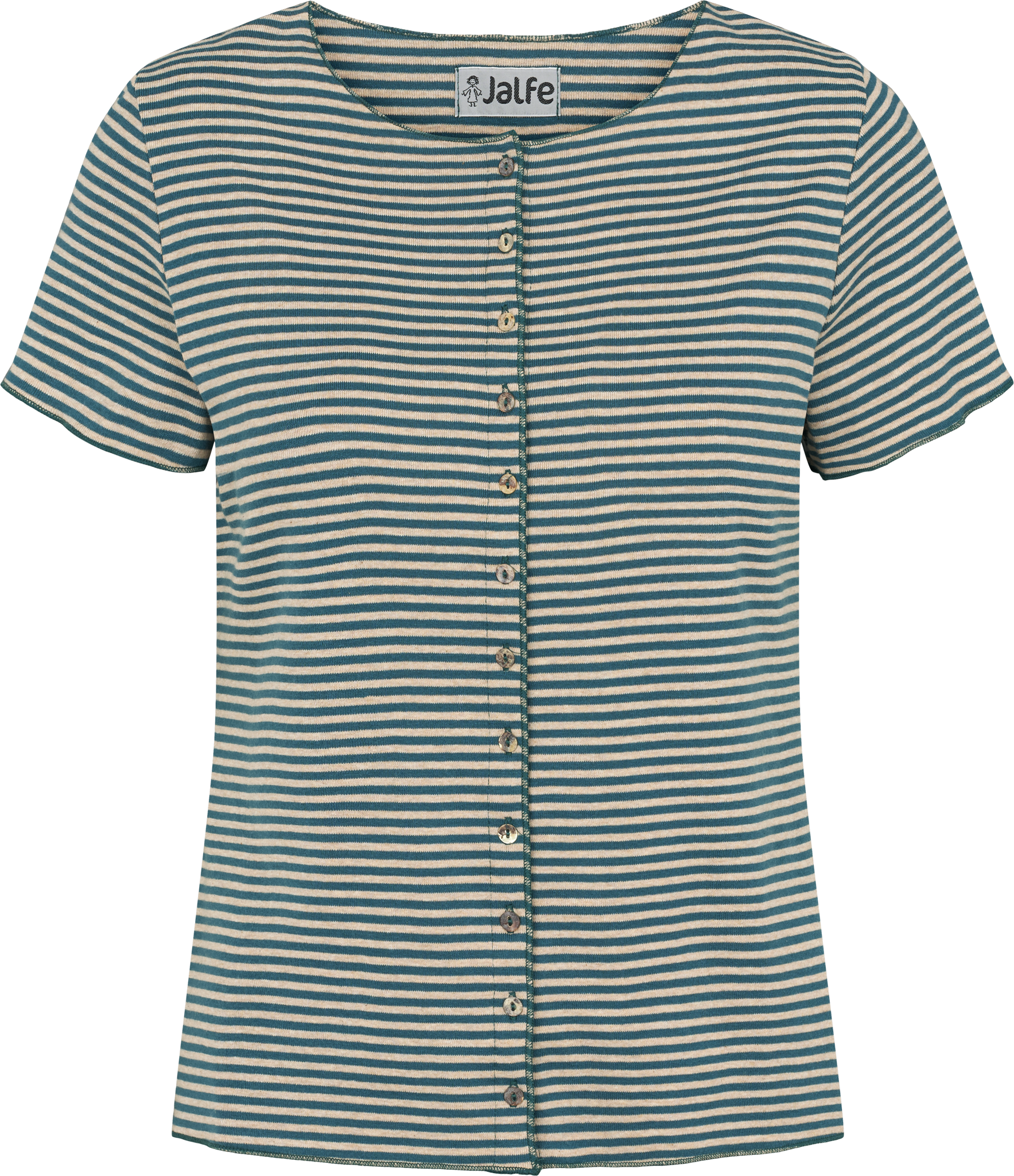 Button shirt s/s stripes organic cotton