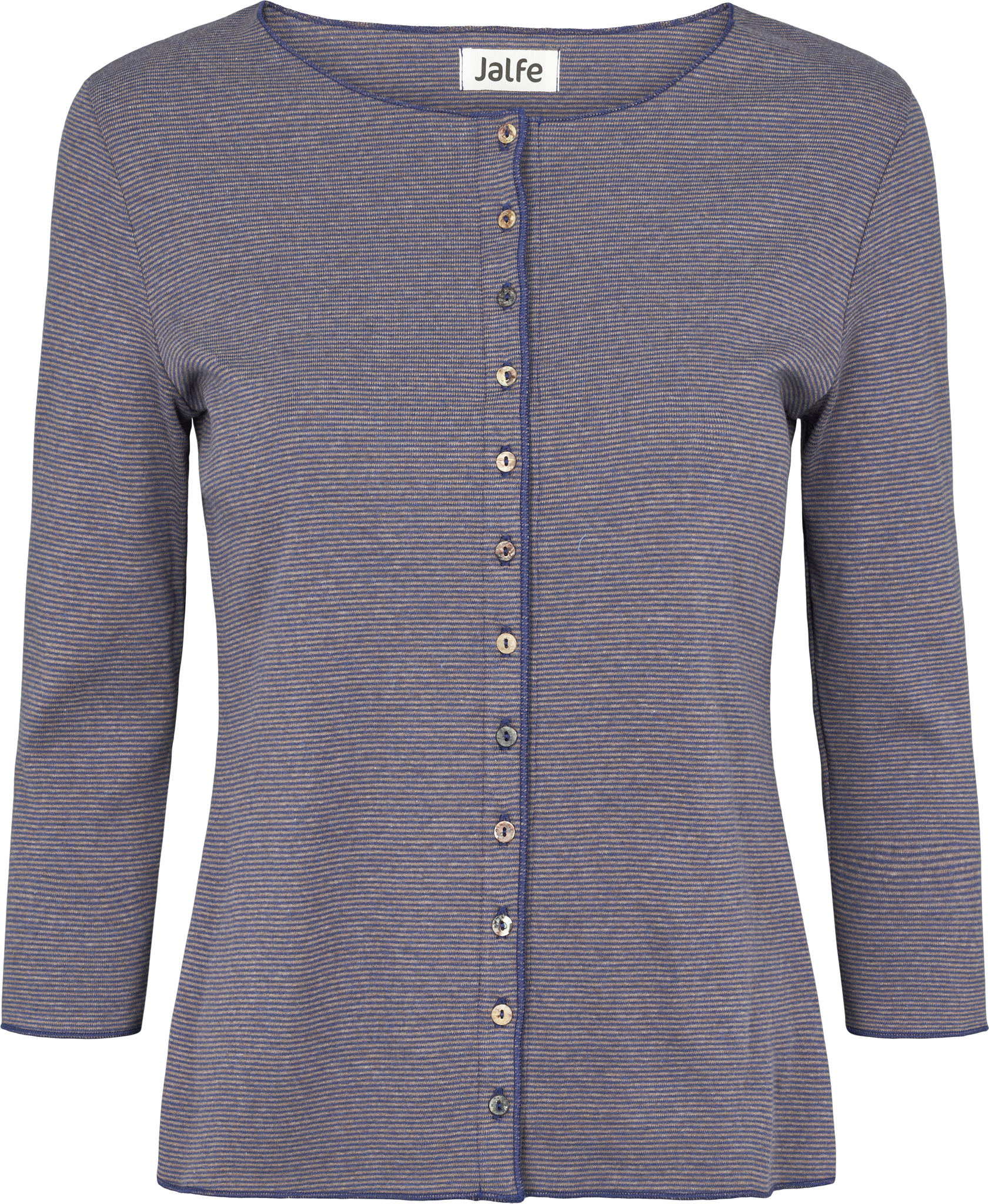 Cardigan 3/4 stripes organic cotton