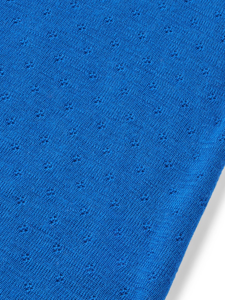 Wrap shirt eyelet merino