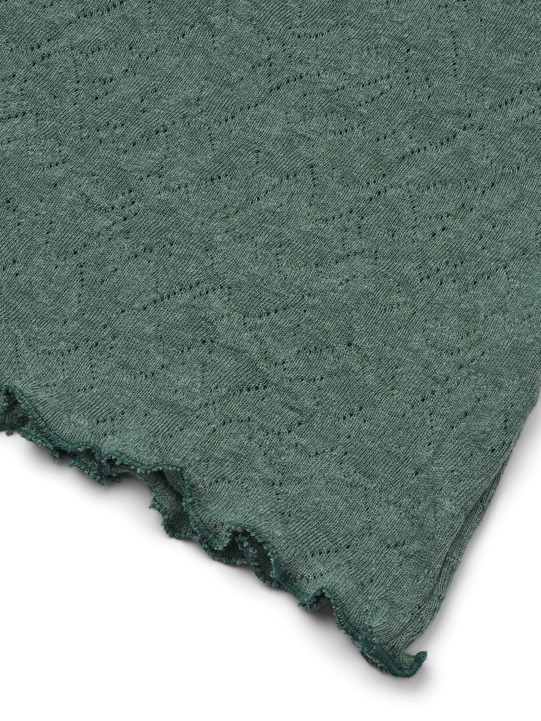 Frill shirt s/s jacquard organic cotton