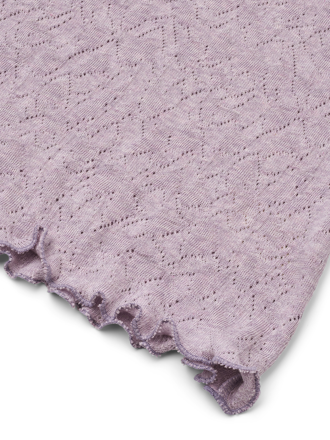 Frill shirt s/s jacquard organic cotton