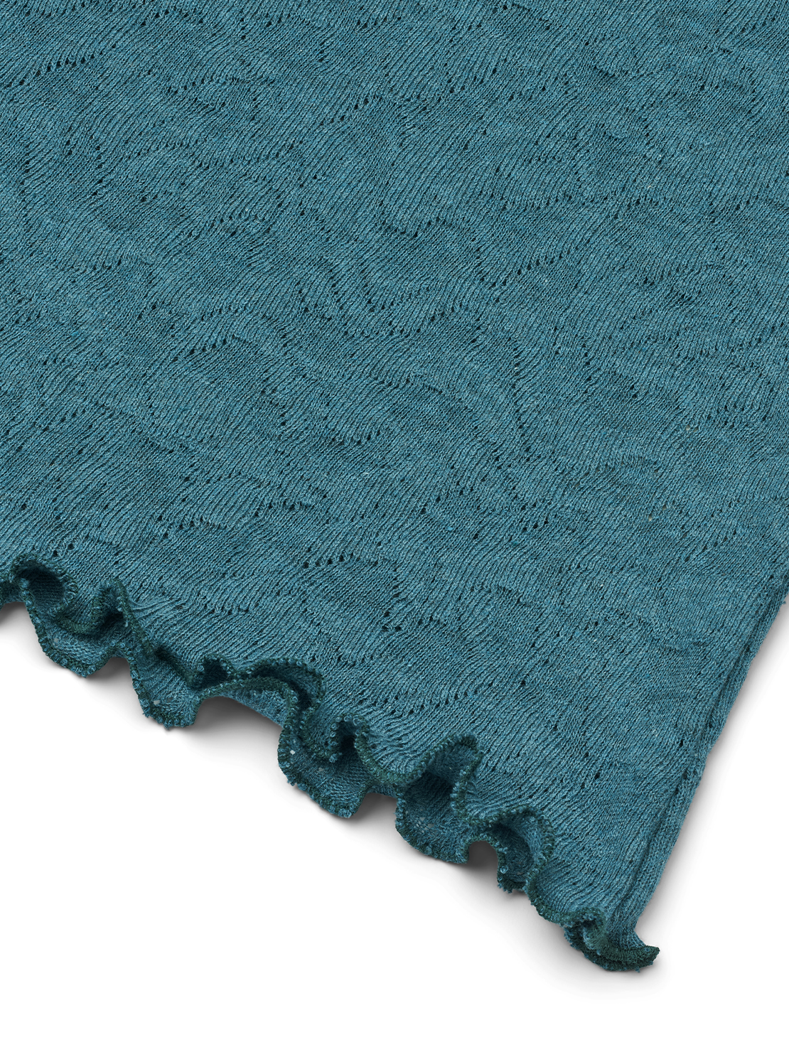 Frill shirt s/s jacquard organic cotton