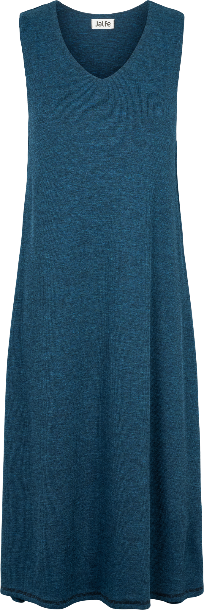 Dress V neck wool rib