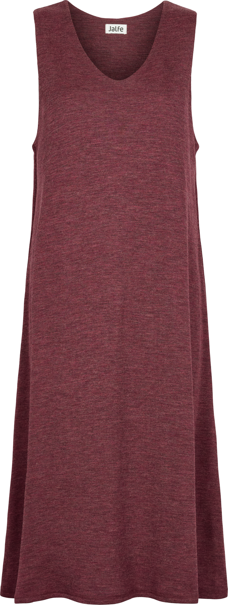 Dress V neck wool rib