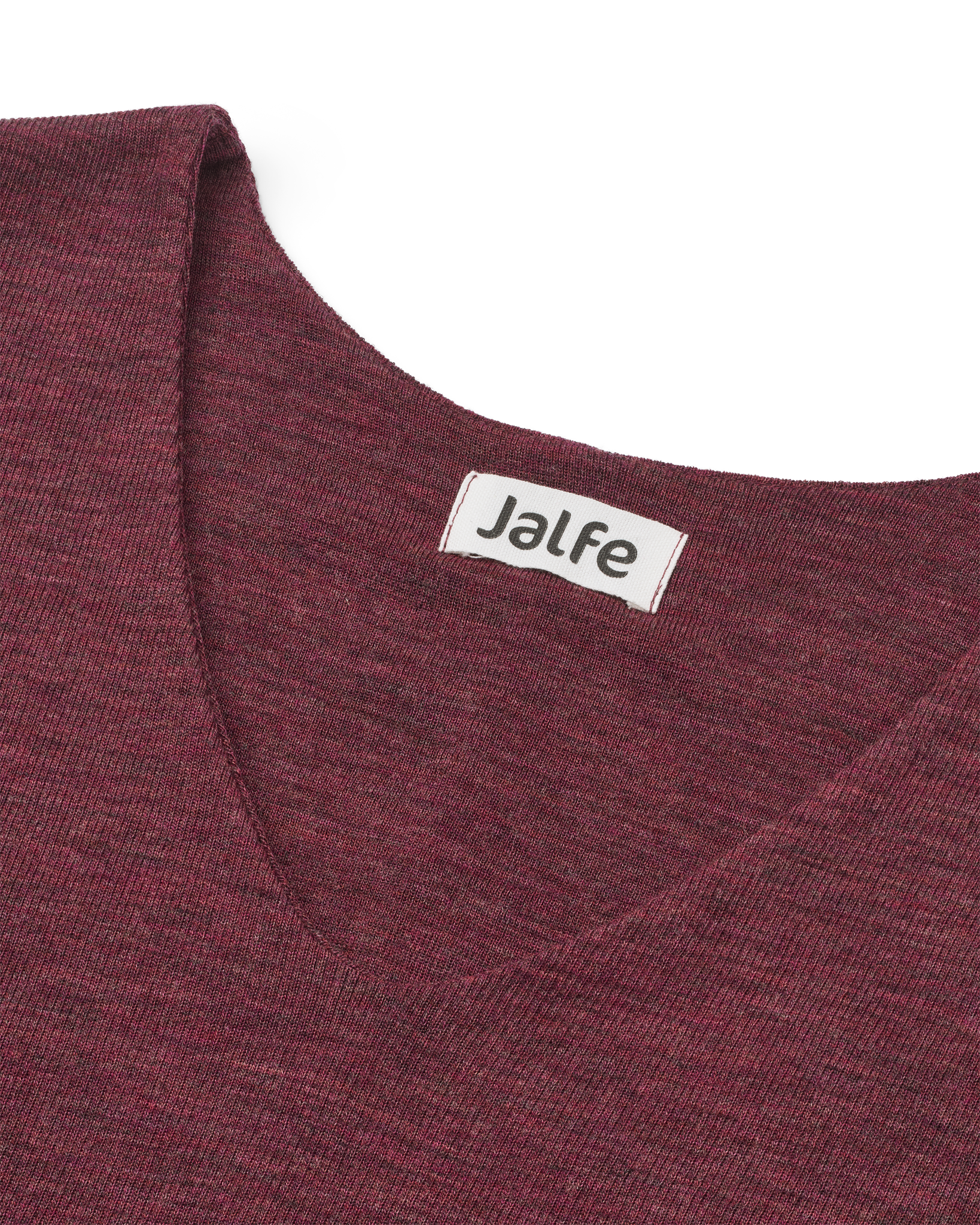 Dress V neck wool rib