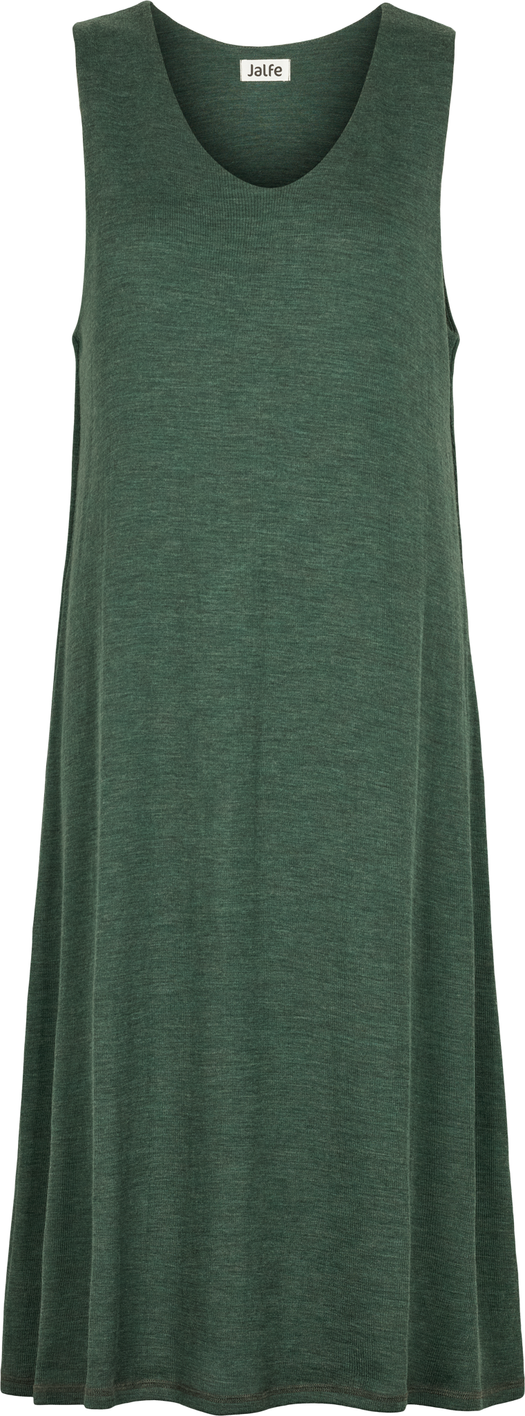 Dress V neck wool rib
