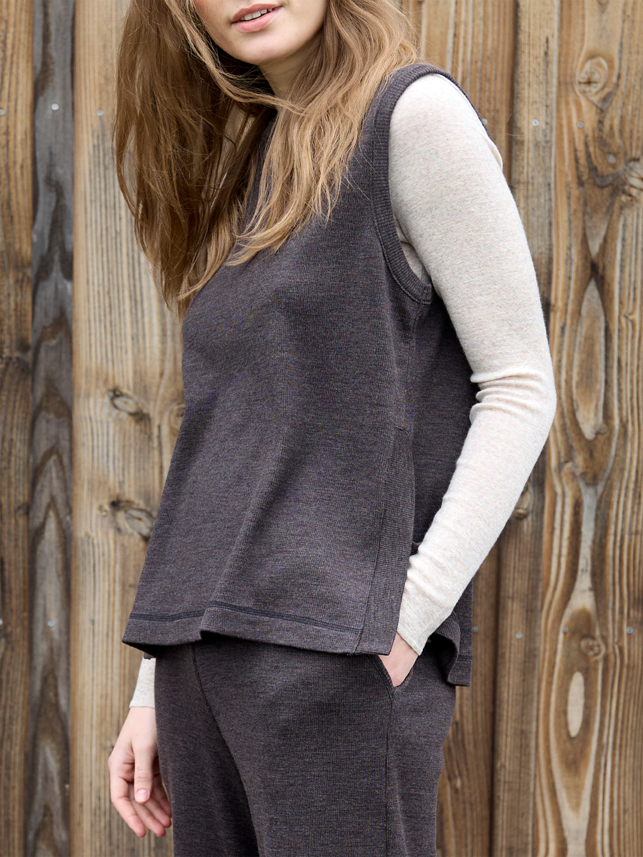 Vest rib merino