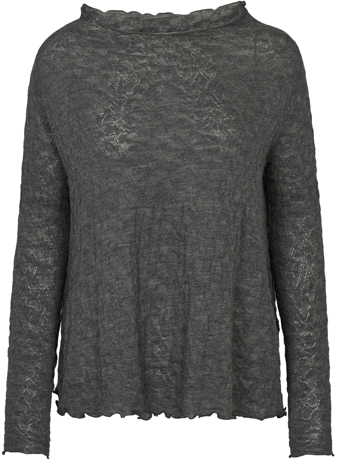 Oversize shirt jacquard merino