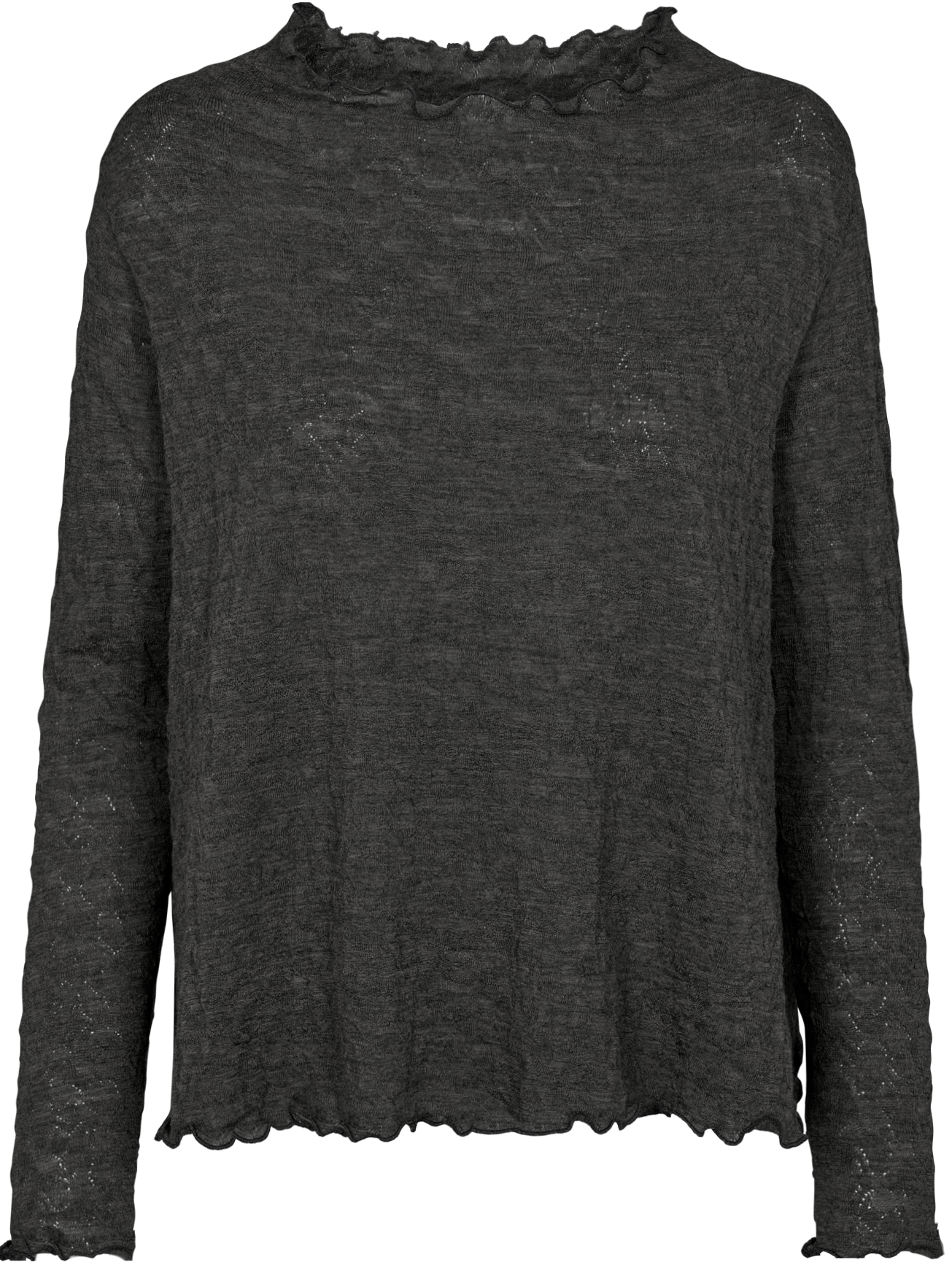 Oversize shirt jacquard merino