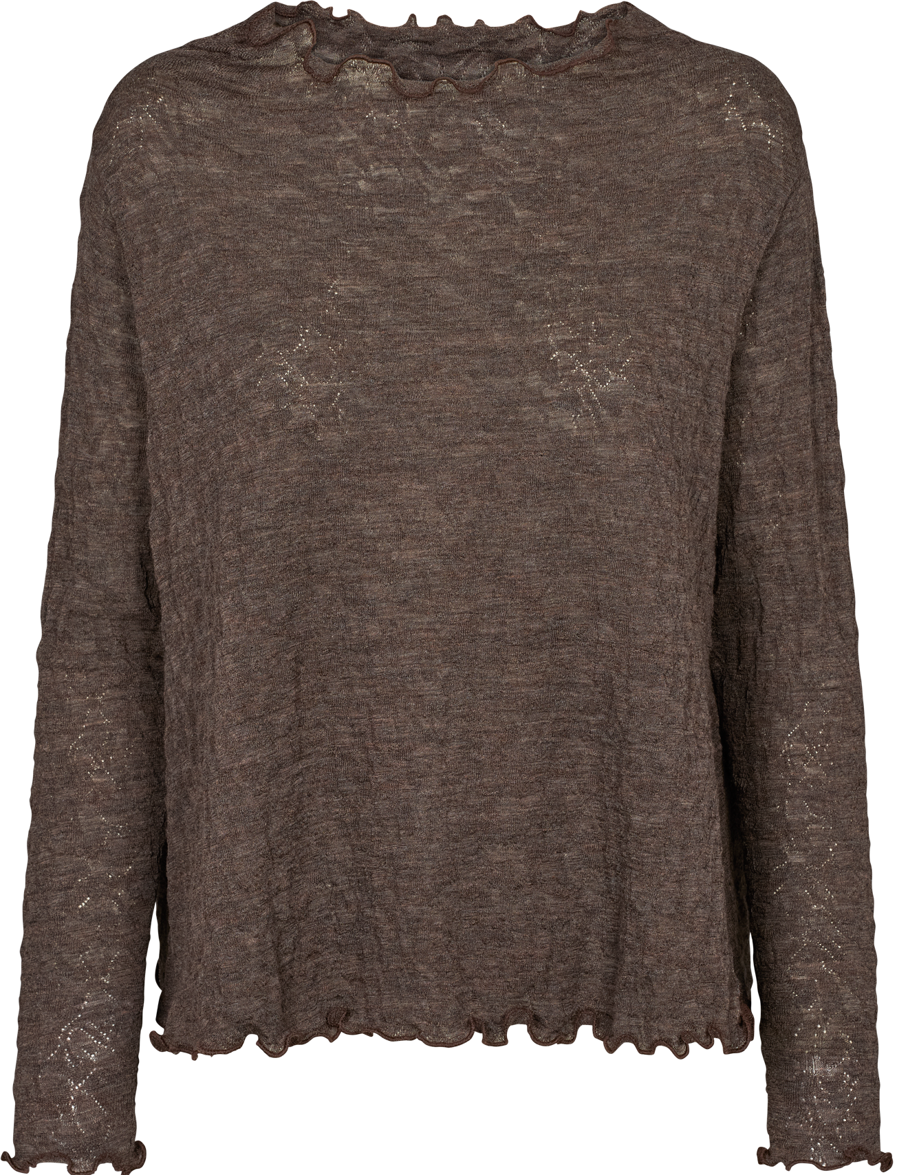 Oversize blouse jacquard merino