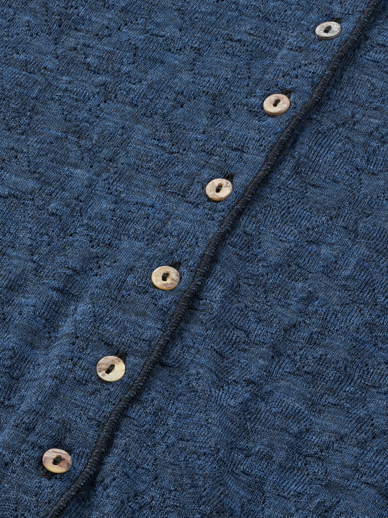 Boxy cardigan jacquard merino