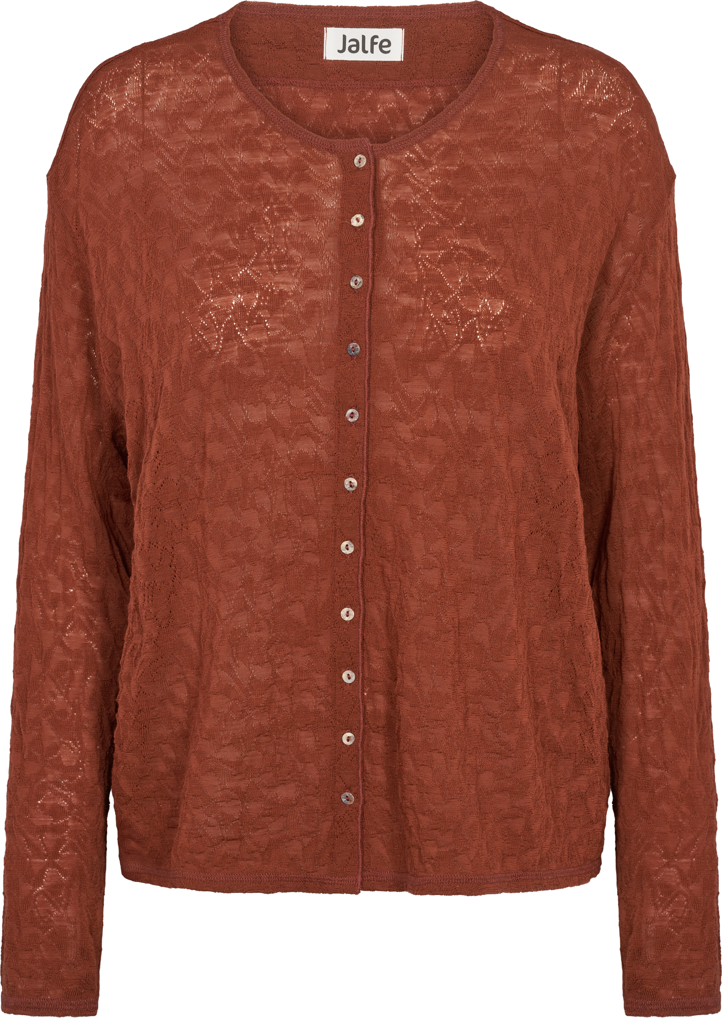 Boxy cardigan jacquard merino