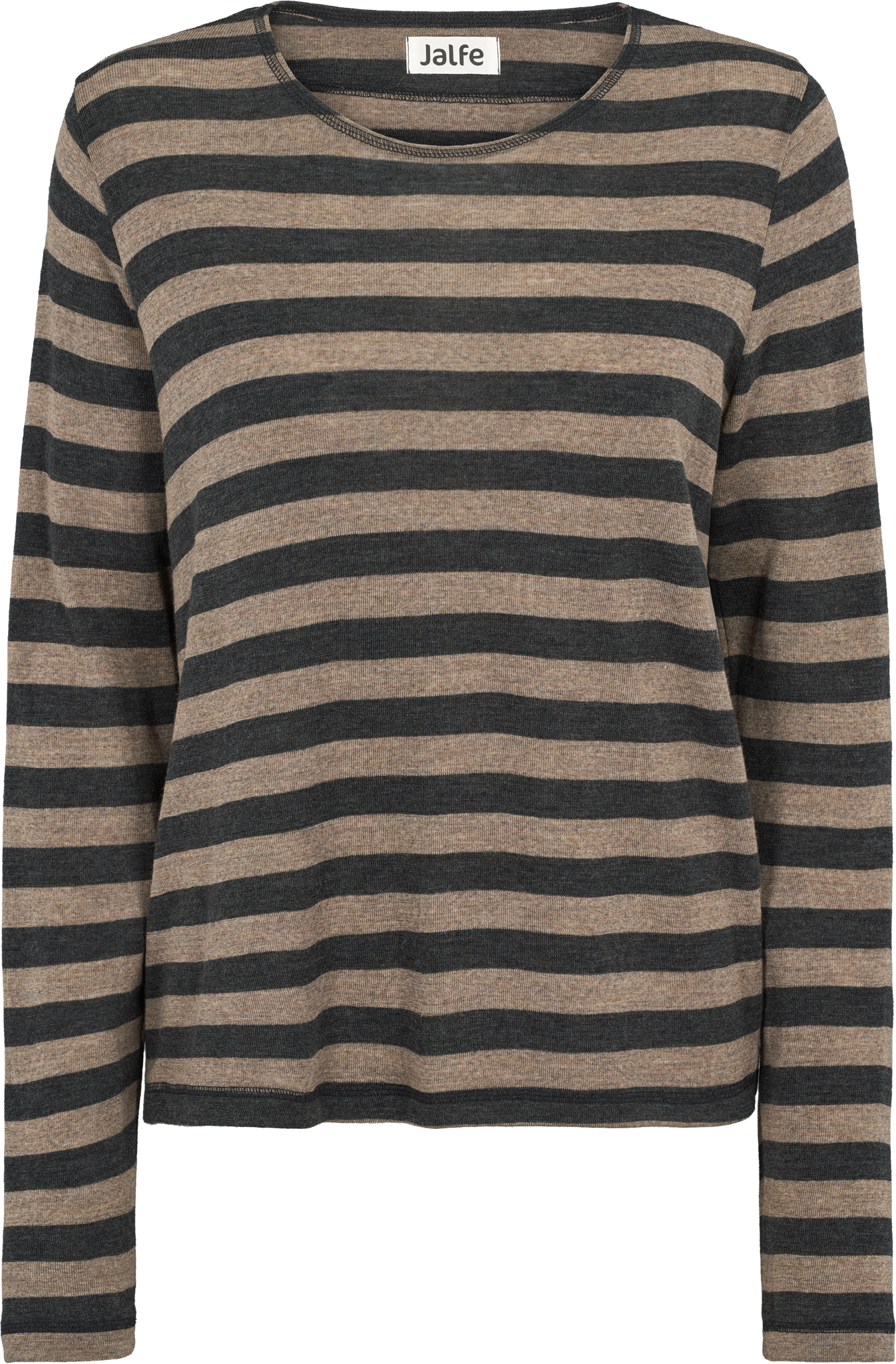 Loose-fit shirt stripes merino