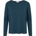 Oversize pullover Wolle Rippstrick, petrol