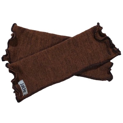 Wrist warmers wool melange, brown