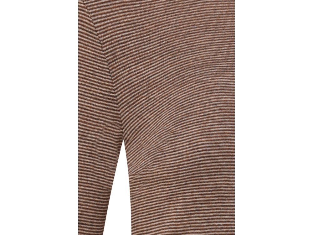 Cardigan wool stripes, brown-undyed