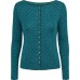 Cardigan wool dots, turquoise