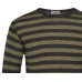 Men´s shirt wool wide stripes, olive-anthracite