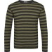 Men´s shirt wool wide stripes, olive-anthracite