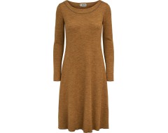 Dress wool rib knit melange, mustard