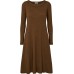 Dress Wolle Rippstrick melange, brown