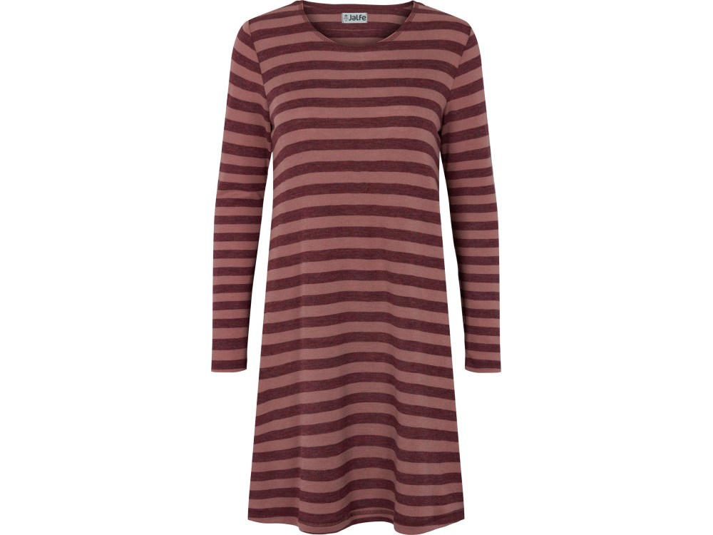 A-tunic wool wide stripes, rose-plum
