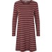 A-tunic wool wide stripes, rose-plum