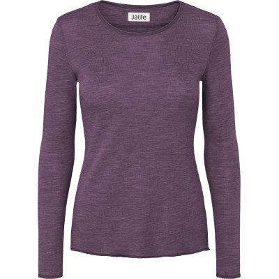 Shirt Wolle melange, purple