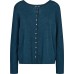 Oversize cardigan wool melange, petrol