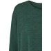 Oversize cardigan uld melange striber, turkis-pinetree