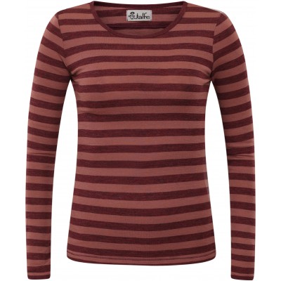 Shirt wool wide stripes, rose-plum