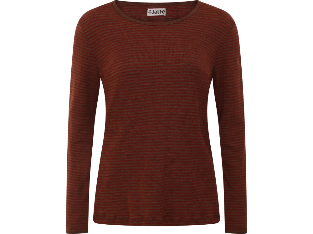 Shirt wool narrow stripes, autumn-brown