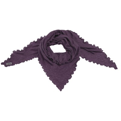 Dreiecktuch Wolle melange, purple 