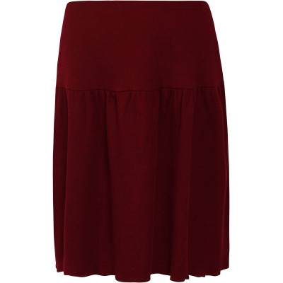 Skirt wool rib, dark red
