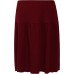 Skirt wool rib, dark red