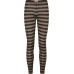 Leggings wool wide stripes, anthracite-light brown