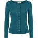 Cardigan wool melange, turquoise