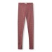 Leggings wool stripes, dark red-natural