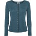 Cardigan Wolle Ringeln, petrol-sage