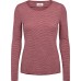 Shirt Wolle fein geringelt, dark red-natural 