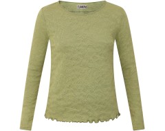Shirt organic cotton jacquard, light green