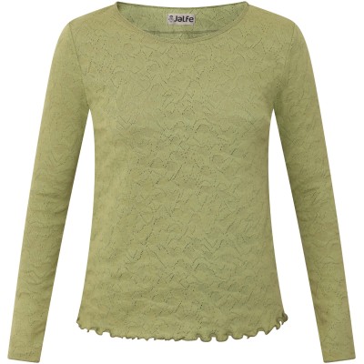 Shirt organic cotton jacquard, light green