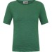 Shirt s/s organic cotton jacquard,  green