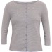 Cardigan 3/4 sl. organic cotton stripes, lavender-undyed