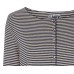 Cardigan 3/4 sl. organic cotton stripes, jeans-undyed