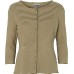 Cardigan 3/4 sl. organic cotton stripes, army-undyed