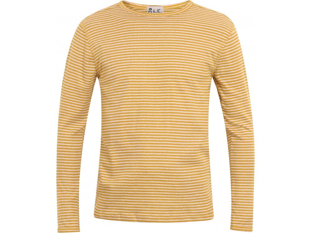 Men´s shirt organic cotton stripes,  curry-undyed
