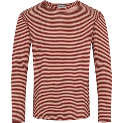 Men´s shirt organic cotton stripes,  rust-undyed